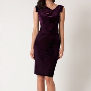 Black Halo velvet Jackie O sheath